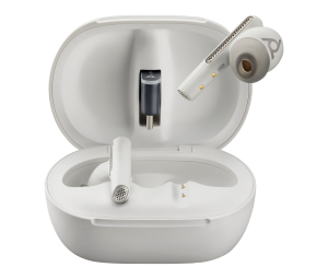 HP Poly Voyager Free 60+ UC White Sand Earbuds +BT700 USB-C Adapter +Touchscreen Charge Case
