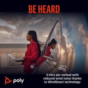 POLY Voyager Free 60+ UC M White Sand Earbuds +BT700 USB-A Adapter +Touchscreen Charge Case