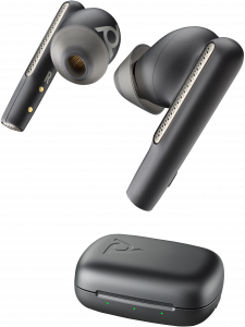 POLY Voyager Free 60 UC Carbon Black Earbuds +BT700 USB-C Adapter +Basic Charge Case