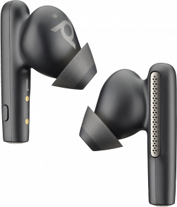 POLY Voyager Free 60 UC M Carbon Black Earbuds +BT700 USB-C Adapter +Basic Charge Case