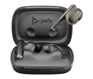 HP Poly Poly Voyager Free 60 UC M Carbon Black Earbuds +BT700 USB-C Adapter +Basic Charge Case