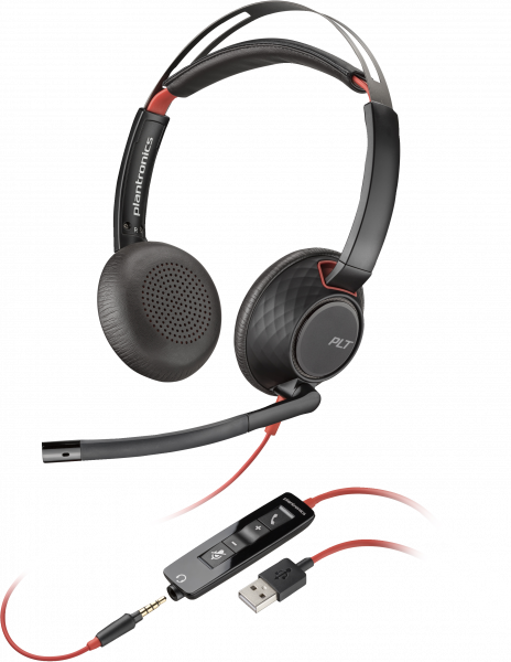 HP Poly Blackwire 5220 Headset Wired Head-band Office/Call center USB Type-A Black