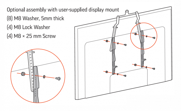 Poly Studio E70 Optional VESA Mounting Kit(HP|Poly)