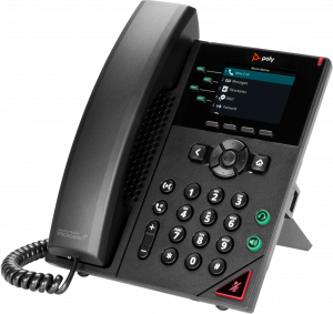 POLY VVX 250 4-Line IP Phone and PoE-enabled