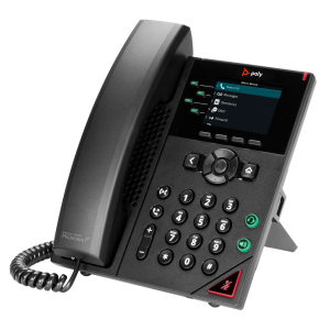 Poly VVX 250 4-Line IP Phone and PoE-enabled