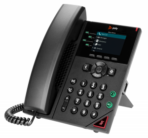 HP Poly VVX 250 4-Line IP Phone and PoE-enabled