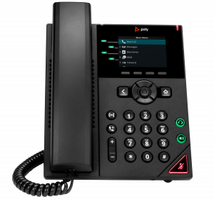 HP Poly VVX 250 4-Line IP Phone and PoE-enabled