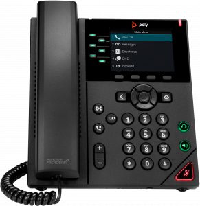 POLY VVX 350 6-Line IP Phone and PoE-enabled