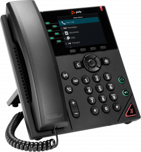 POLY VVX 350 6-Line IP Phone and PoE-enabled