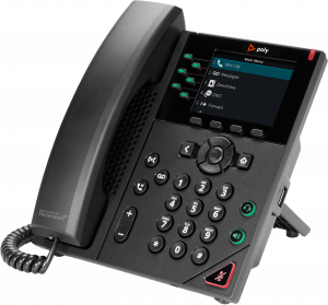 POLY VVX 350 6-Line IP Phone and PoE-enabled