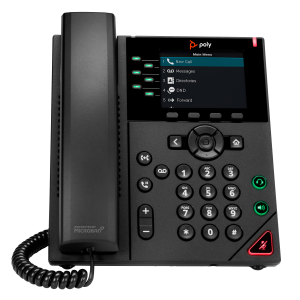 HP Poly VVX 350 6-Line IP Phone and PoE-enabled