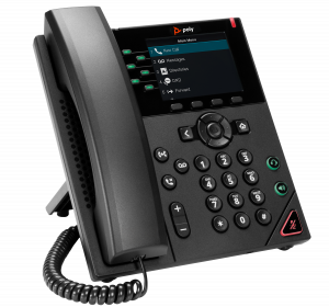 HP Poly VVX 350 6-Line IP Phone and PoE-enabled