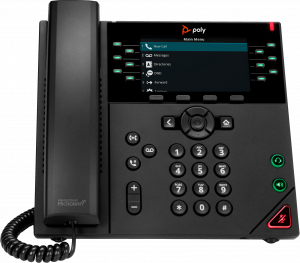 POLY VVX 450 12-Line IP Phone and PoE-enabled