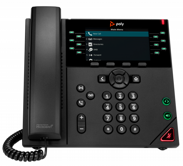 Poly VVX 450 12-Line IP Phone and PoE-enabled