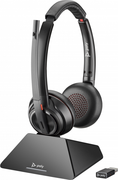 POLY Savi 8220 UC Microsoft Teams Certified DECT 1880-1900 MHz USB-A Headset