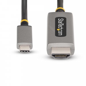 StarTech.com 3ft (1m) USB-C to HDMI Adapter Cable, 8K 60Hz, 4K 144Hz, HDR10, USB Type-C to HDMI 2.1 Video Converter Cable, USB-C DP Alt Mode/USB4/Thunderbolt 3/4 Compatible - USB-C Laptop to HDMI Monitor