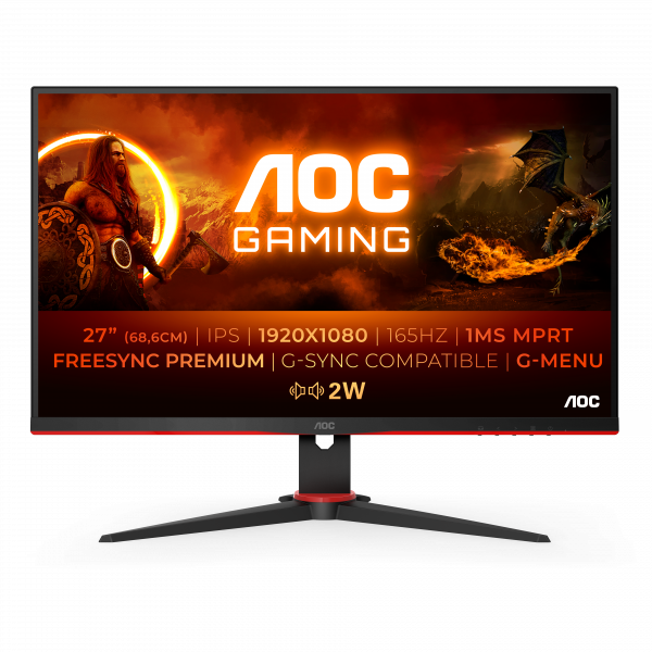 AOC G2 27G2SPAE/BK LED display 68.6 cm (27") 1920 x 1080 pixels Full HD Black, Red