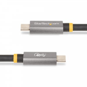 StarTech.com 3ft (1m) USB4 Cable, USB-IF Certified USB-C Cable, 40 Gbps, USB Type-C Data Transfer Cable, 100W Power Delivery, 8K 60Hz, Compatible w/Thunderbolt 4/3/USB 3.2