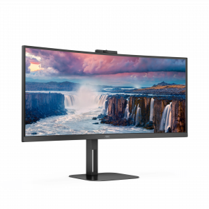AOC V5 CU34V5CW LED display 86.4 cm (34") 3440 x 1440 pixels Wide Quad HD Black