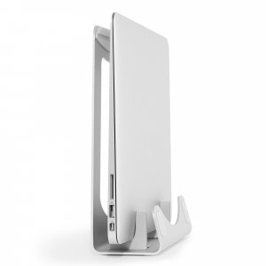 StarTech.com Laptop Stand - 2-in-1 Laptop Riser Stand or Vertical Stand - Ideal for Ultrabooks & MacBook Pro/Air - Ergonomic Angled Notebook Holder for Office Desk - Silver, Aluminum