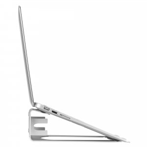 StarTech.com Laptop Stand - 2-in-1 Laptop Riser Stand or Vertical Stand - Ideal for Ultrabooks & MacBook Pro/Air - Ergonomic Angled Notebook Holder for Office Desk - Silver, Aluminum