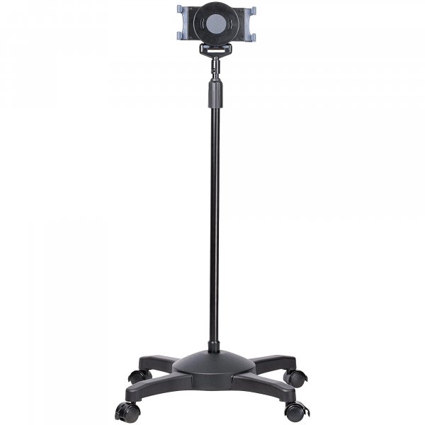 StarTech.com Mobile Tablet Stand with Lockable Wheels - Height Adjustable Cart - Universal Rolling Floor Stand for Tablets from 7 to 11 inch, Portable Tablet Stand w/ Detachable Tablet Holder