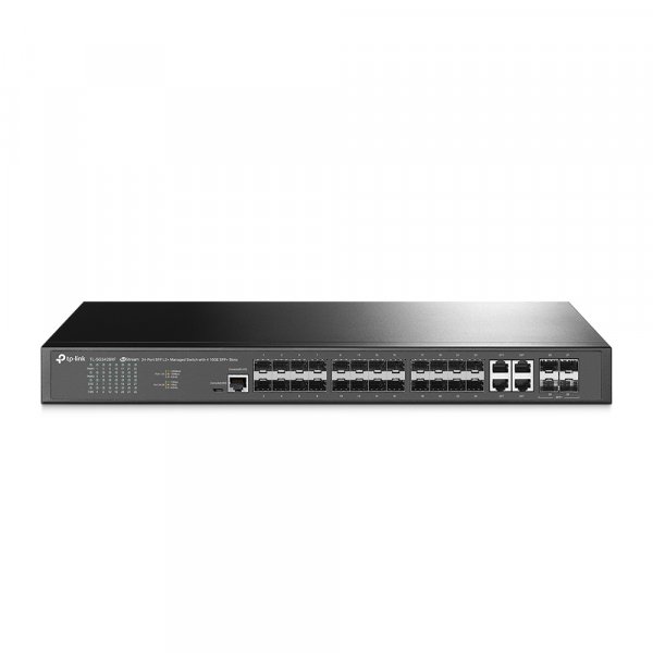 TP-Link JetStream 24-Port SFP L2+ Managed Switch with 4 10GE SFP+ Slots