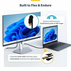 StarTech.com 3ft (1m) Slim HDMI 2.0 Cable, Flexible Premium Certified HDMI Cord with Ethernet, UHD 4K 60Hz HDR10, Durable Aramid Fiber Design with TPE Jacket