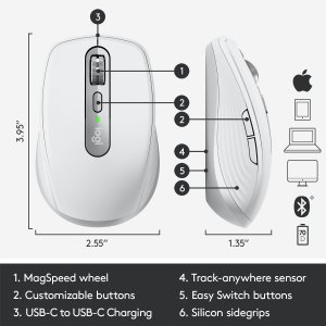 Logitech MX Anywhere 3 for Mac Compact Performance Mouse