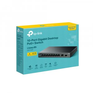 TP-Link LiteWave 10-Port Gigabit Desktop Switch with 8-Port PoE+