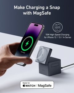 Anker Innovations Y1811G11 mobile device charger Headphones, Smartphone, Smartwatch Black AC, USB Wireless charging Fast charging Indoor