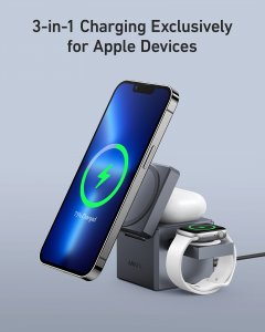 Anker Innovations Y1811G11 mobile device charger Headphones, Smartphone, Smartwatch Black AC, USB Wireless charging Fast charging Indoor