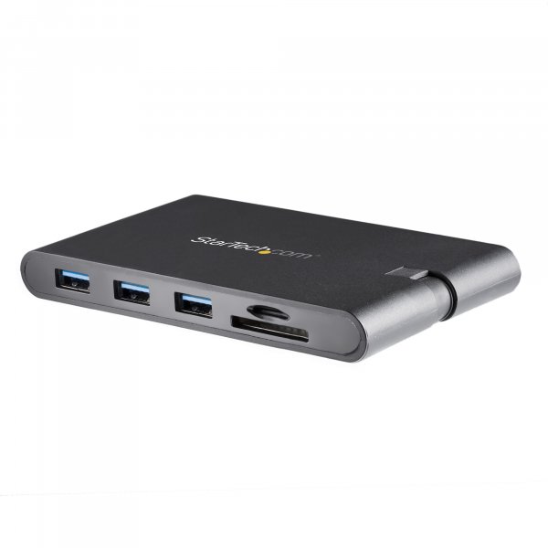 StarTech.com USB C Multiport Adapter - USB Type-C Mini Dock with HDMI 4K or VGA 1080p Video - 100W Power Delivery Passthrough, 3-port USB 3.0 Hub, GbE, SD & MicroSD - Laptop Travel Dock