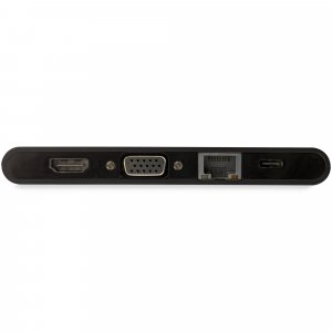 StarTech.com USB C Multiport Adapter - USB Type-C Mini Dock with HDMI 4K or VGA 1080p Video - 100W Power Delivery Passthrough, 3-port USB 3.0 Hub, GbE, SD & MicroSD - Laptop Travel Dock