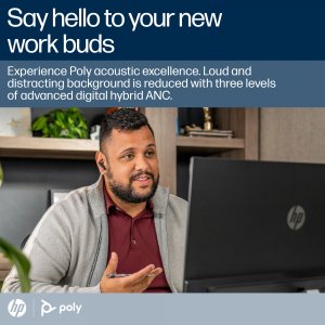 POLY Voyager Focus 2 UC Headset +USB-A to USB-C Cable +Charging Stand