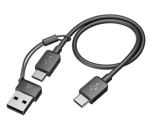 Poly Voyager Focus 2 UC Headset +USB-A to USB-C Cable +Charging Stand