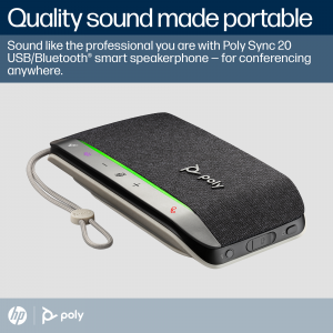 Poly Sync 20+M Speakerphone +USB-A to USB-C Cable +BT700 dongle +Pouch