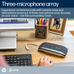 HP Poly Sync 20+M Speakerphone +USB-A to USB-C Cable +BT700 dongle +Pouch