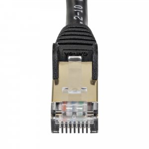 StarTech.com 1.5 m CAT6a Patch Cable - Shielded (STP) - 100% Copper Wire - Snagless Connector - Black