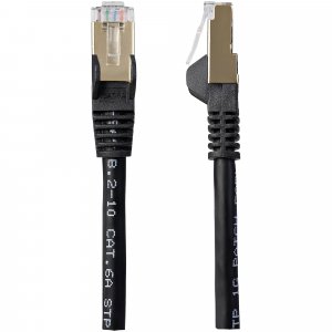 StarTech.com 1.5 m CAT6a Patch Cable - Shielded (STP) - 100% Copper Wire - Snagless Connector - Black