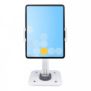 StarTech.com Adjustable Tablet Stand for Desk - Wall Mountable - Capacity 2.2lb (1kg) - Ergonomic Articulating Universal Tablet Stand - Tablet Holder for Desk Pivot/Swivel/Rotate