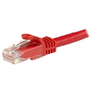 StarTech.com 1.5m CAT6 Ethernet Cable - Red CAT 6 Gigabit Ethernet Wire -650MHz 100W PoE RJ45 UTP Network/Patch Cord Snagless w/Strain Relief Fluke Tested/Wiring is UL Certified/TIA