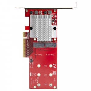 StarTech.com Dual M.2 PCIe SSD Adapter Card - x8 / x16 Dual NVMe or AHCI M.2 SSD to PCI Express 3.0 - M.2 NGFF PCIe (M-Key) Compatible - Supports 2242, 2260, 2280 - JBOD - Mac & PC