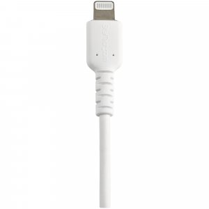 StarTech.com 6 inch (15cm) Durable White USB-A to Lightning Cable - Heavy Duty Rugged Aramid Fiber USB Type A to Lightning Charger/Sync Power Cord - Apple MFi Certified iPad/iPhone 12