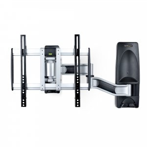 StarTech.com Articulating TV Wall Mount, VESA Wall Mount, Supports 26 to 65 inch/99lb/Flat/Curved TVs, Retractable Low Profile Wall Mount TV Bracket, Adjustable Corner TV Wall Mount
