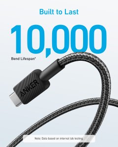 Anker USB-A to USB-C Braided Charging Cable 0.9 m, Black