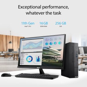 ASUS ExpertCenter D500SC_CZ-511400067X Intel® Core™ i5 i5-11400 16 GB DDR4-SDRAM 256 GB SSD Windows 11 Pro SFF PC Black