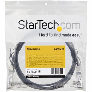 StarTech.com Dell EMC DAC-SFP-10G-2M Compatible 2m 10G SFP+ to SFP+ Direct Attach Cable Twinax - 10GbE SFP+ Copper DAC 10 Gbps Low Power Passive Mini GBIC/Transceiver Module DAC