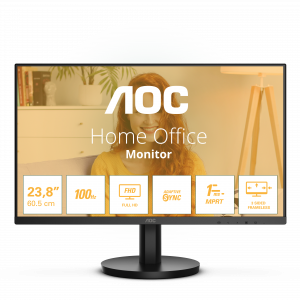 AOC 24B3HMA2 computer monitor 60.5 cm (23.8″) 1920 x 1080 pixels Full HD LED Black