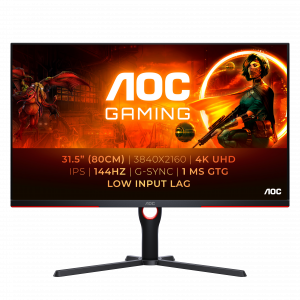 AOC G3 U32G3X/BK LED display 80 cm (31.5″) 3840 x 2160 pixels 4K Ultra HD Black, Red